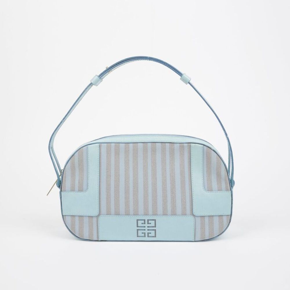 Striped Pattern Round Shoulder Bag - image 1